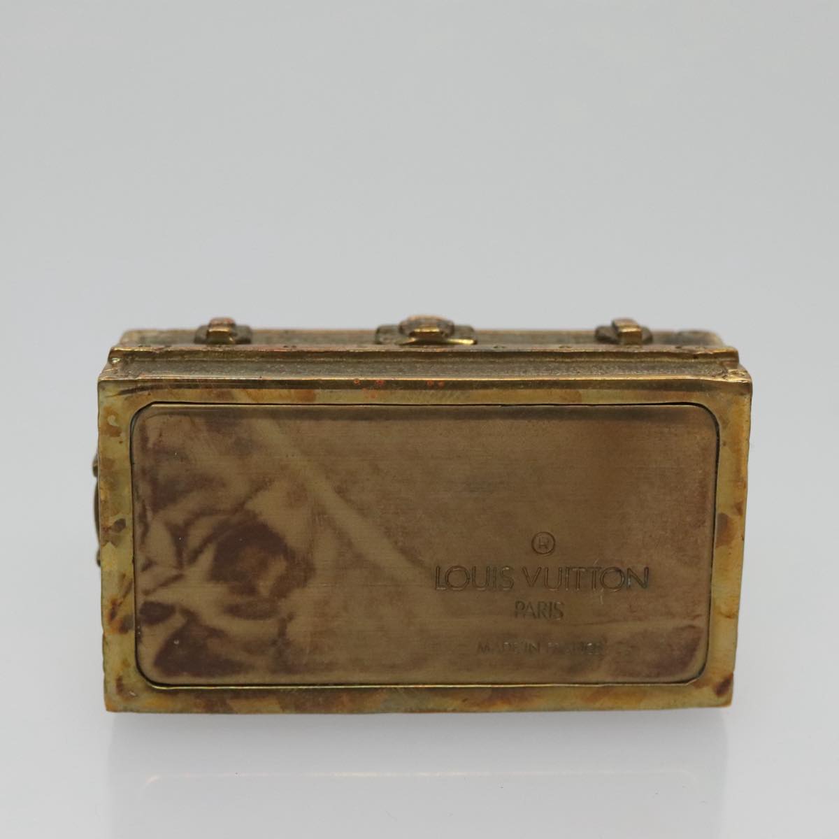 LOUIS VUITTON Trunk Paper weight metal Gold LV 96084