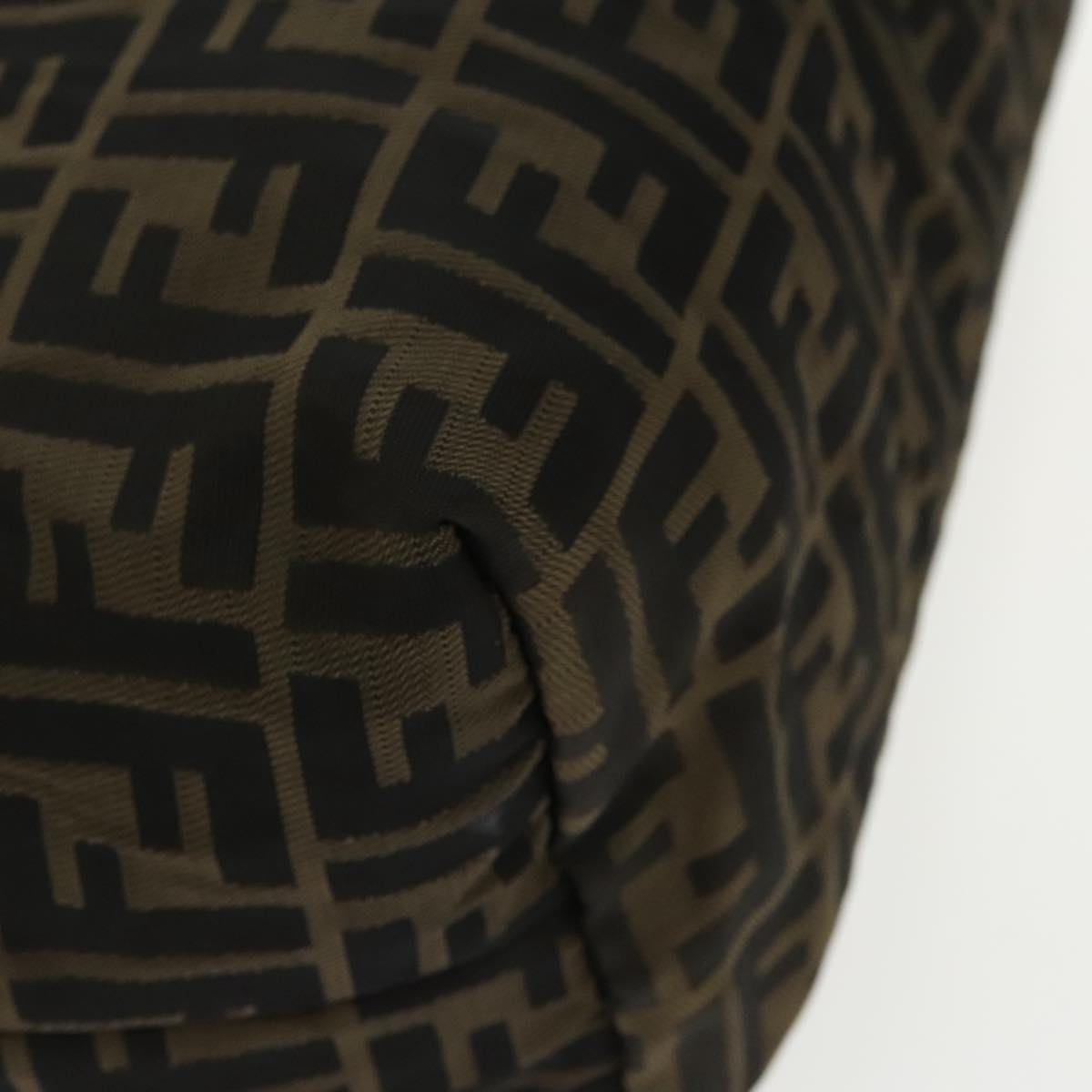 FENDI Zucca Canvas Tote Bag Brown Black Gold 96287
