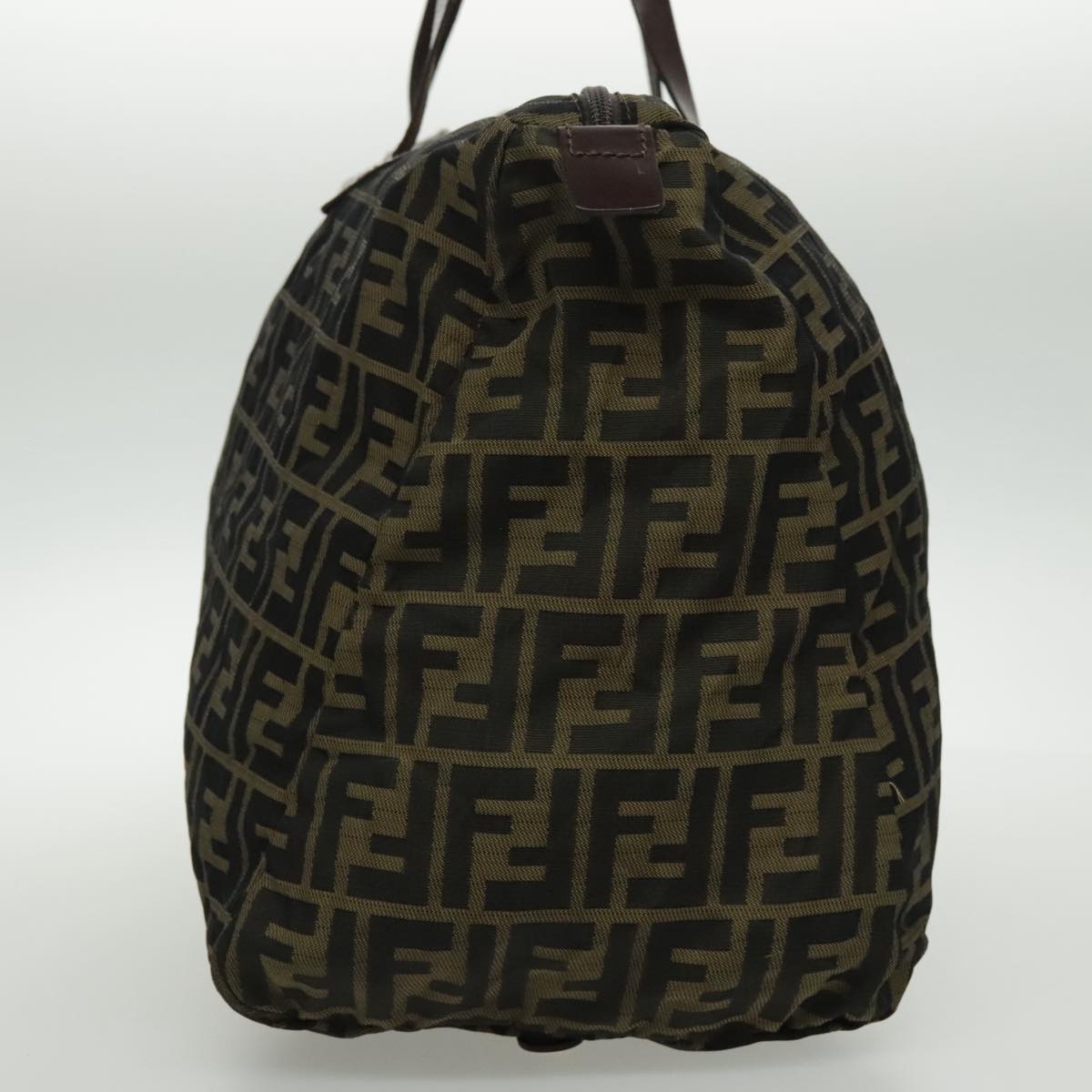FENDI Zucca Canvas Tote Bag Brown Black Gold 96374