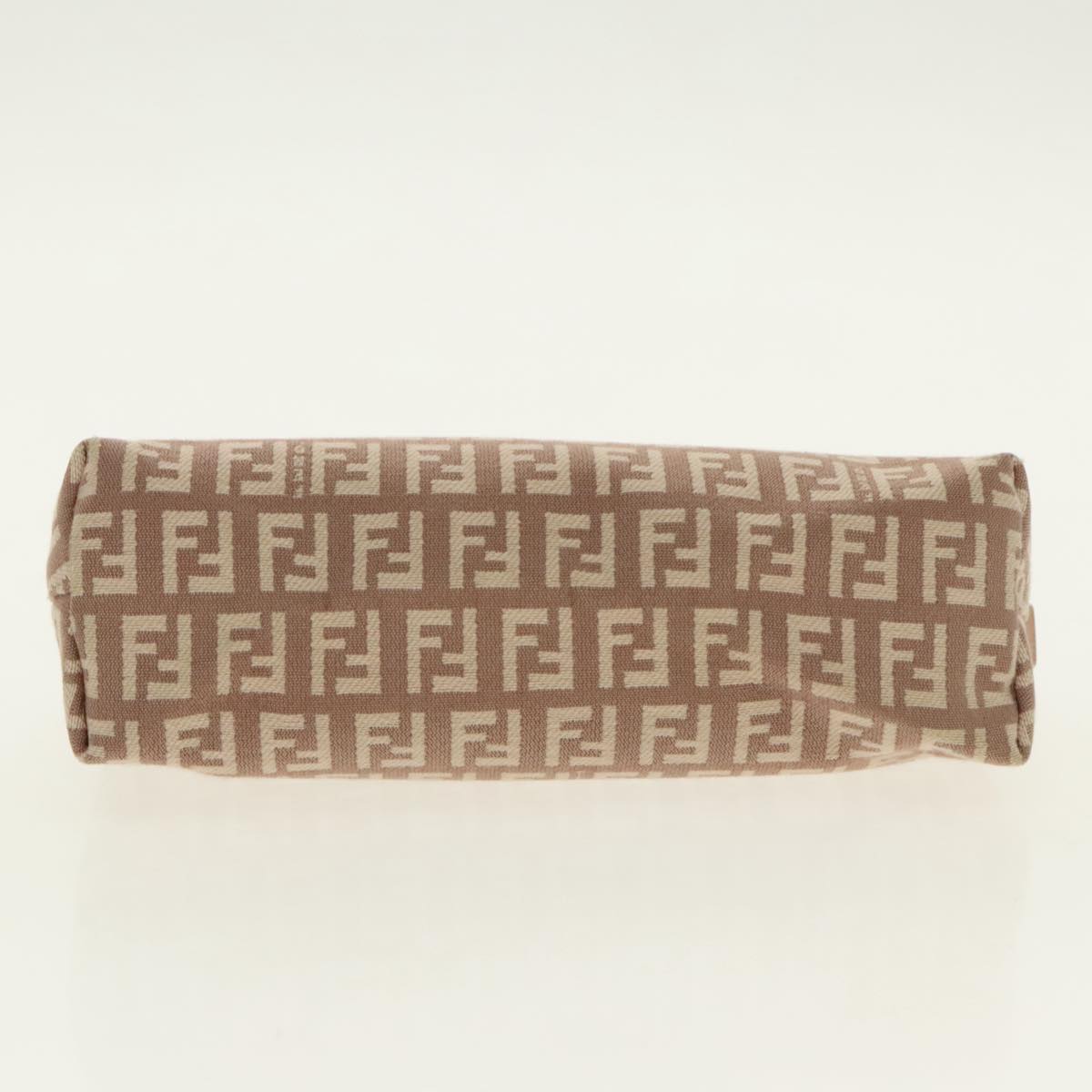 FENDI Zucchino Canvas Pouch Beige Gold 96439