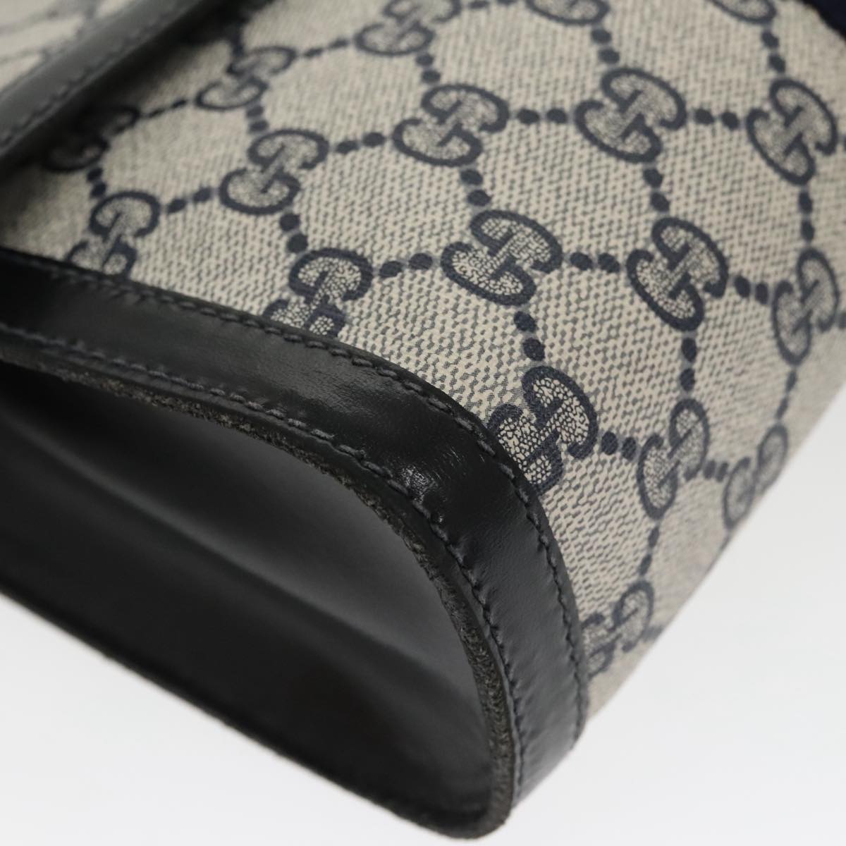 GUCCI GG Supreme Sherry Line Clutch Bag PVC Navy Red 67 014 3087 96744