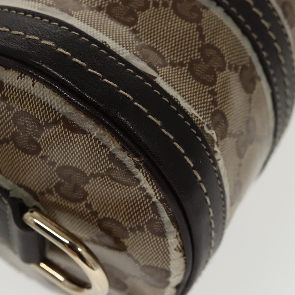 GUCCI GG Crystal Hand Bag Beige Gold 181485 96794