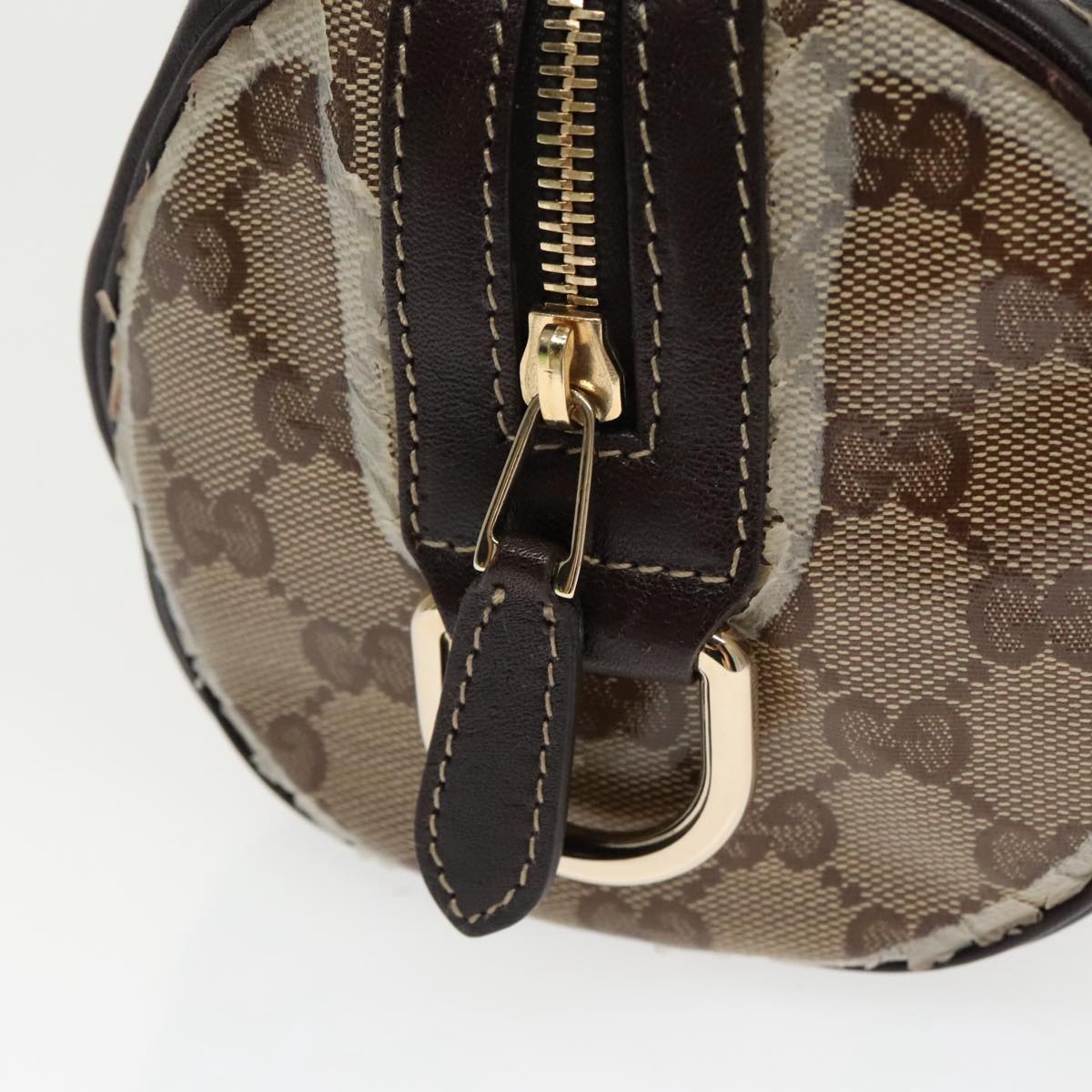 GUCCI GG Crystal Hand Bag Beige Gold 181485 96794