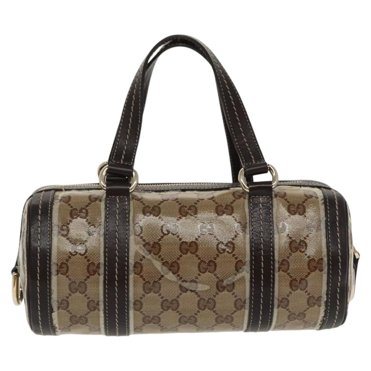 GUCCI GG Crystal Hand Bag Beige Gold 181485 96794