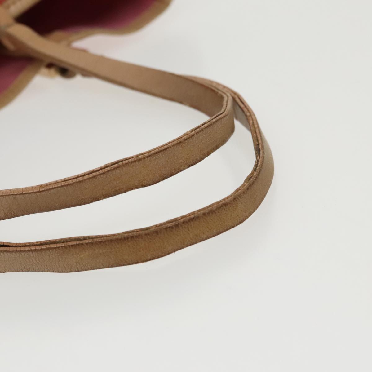 FENDI Zucchino Canvas Hand Bag Red Gold 96951