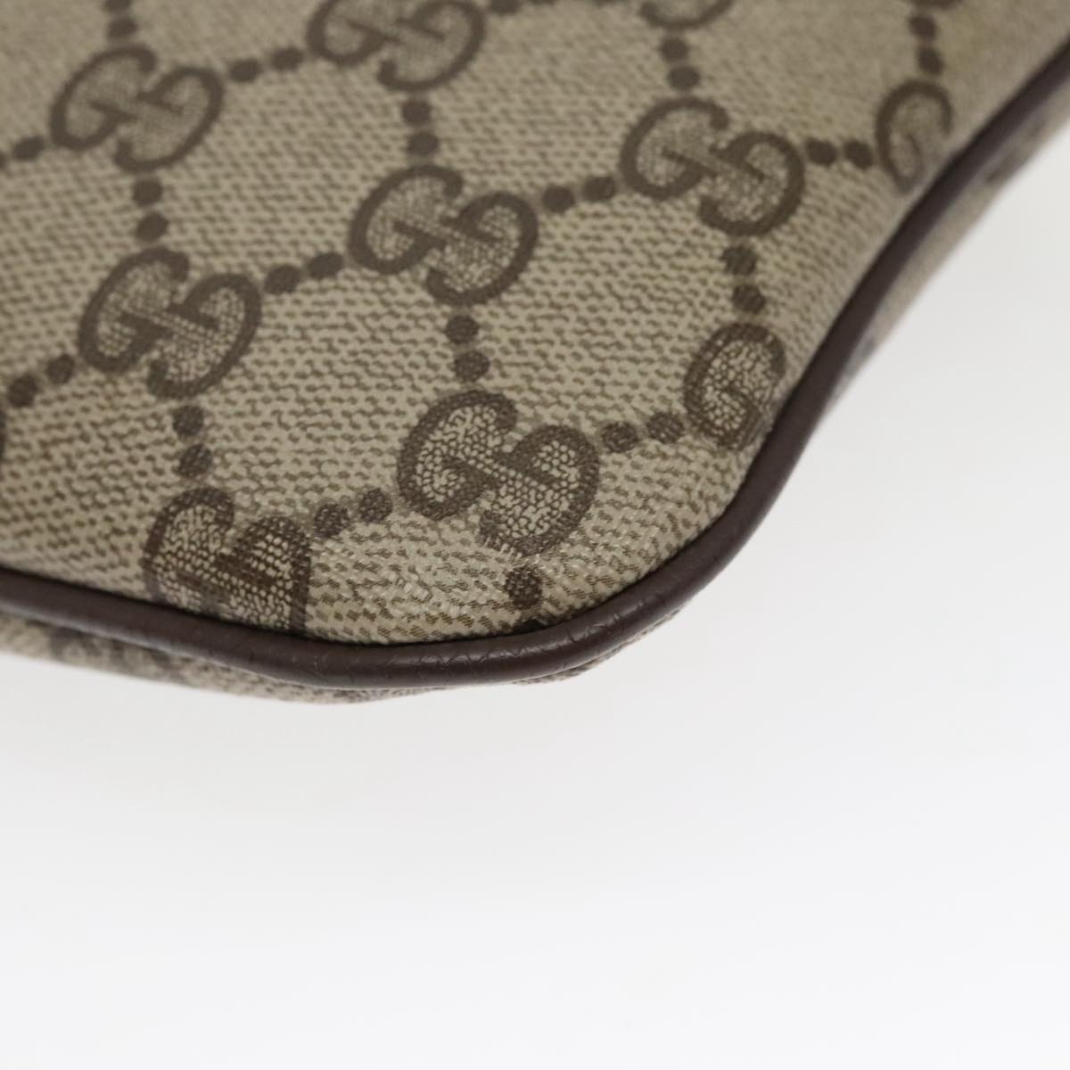 GUCCI GG Supreme Web Sherry Line Shoulder Bag PVC Beige 904 02 047 96969