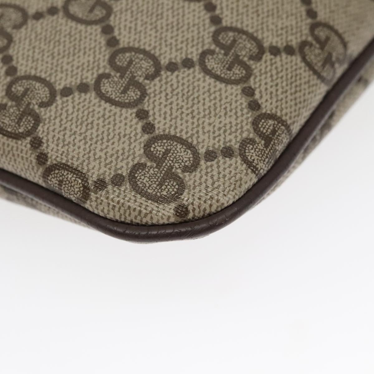 GUCCI GG Supreme Web Sherry Line Shoulder Bag PVC Beige 904 02 047 96969