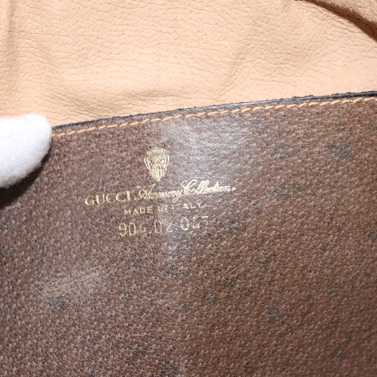 GUCCI GG Supreme Web Sherry Line Shoulder Bag PVC Beige 904 02 047 96969