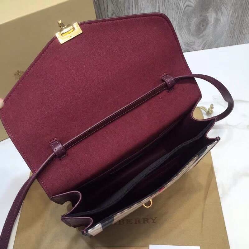 GLAMI Small Vintage Check And Crossbody Bag Purple For Women, Bags 9in/24cm