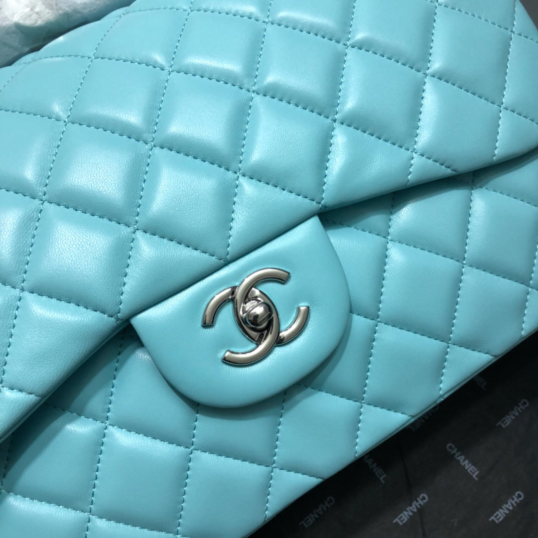 CHLLarge Classic Handbag Gold Hardware Blue For Women Handbags, Shoulder Bags 11.8in/30cm