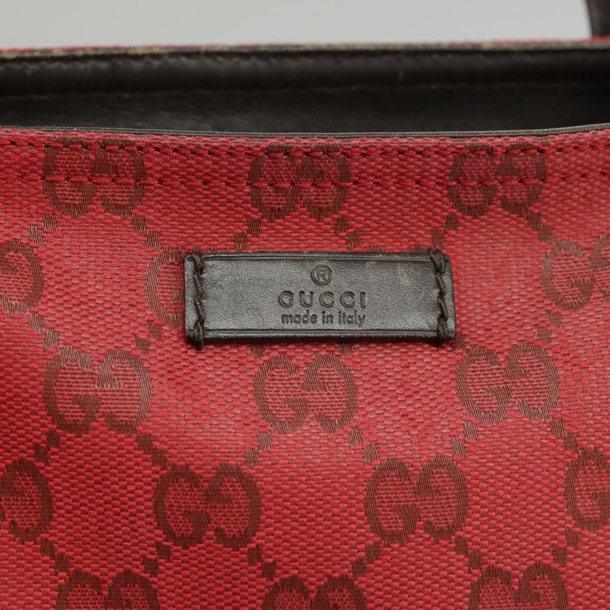 GUCCI GG Canvas Web Sherry Line Tote Bag Red Green gold 308928 97000