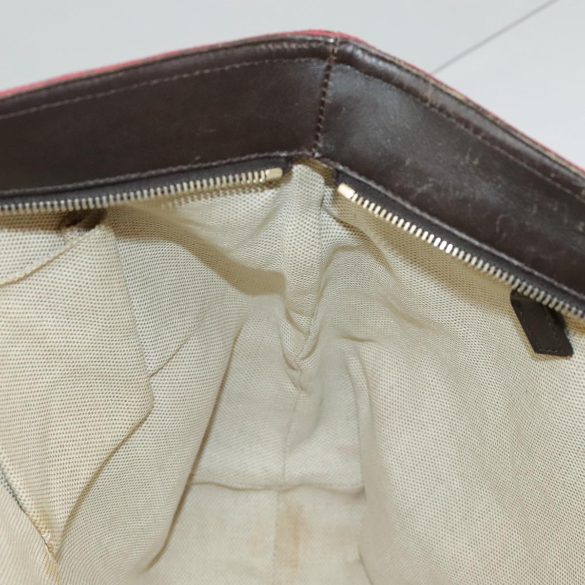GUCCI GG Canvas Web Sherry Line Tote Bag Red Green gold 308928 97000