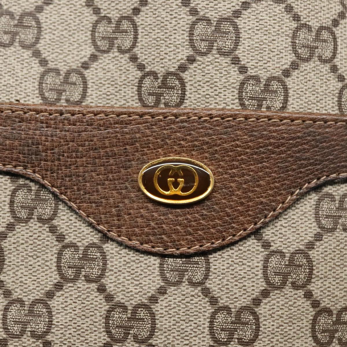 GUCCI GG Supreme Webshire Line Tote Bag PVC Leather Beige 39 02 003 97160