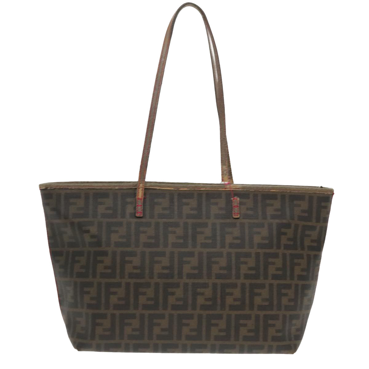 FENDI Zucca Canvas Tote Bag Brown Black Gold 97259