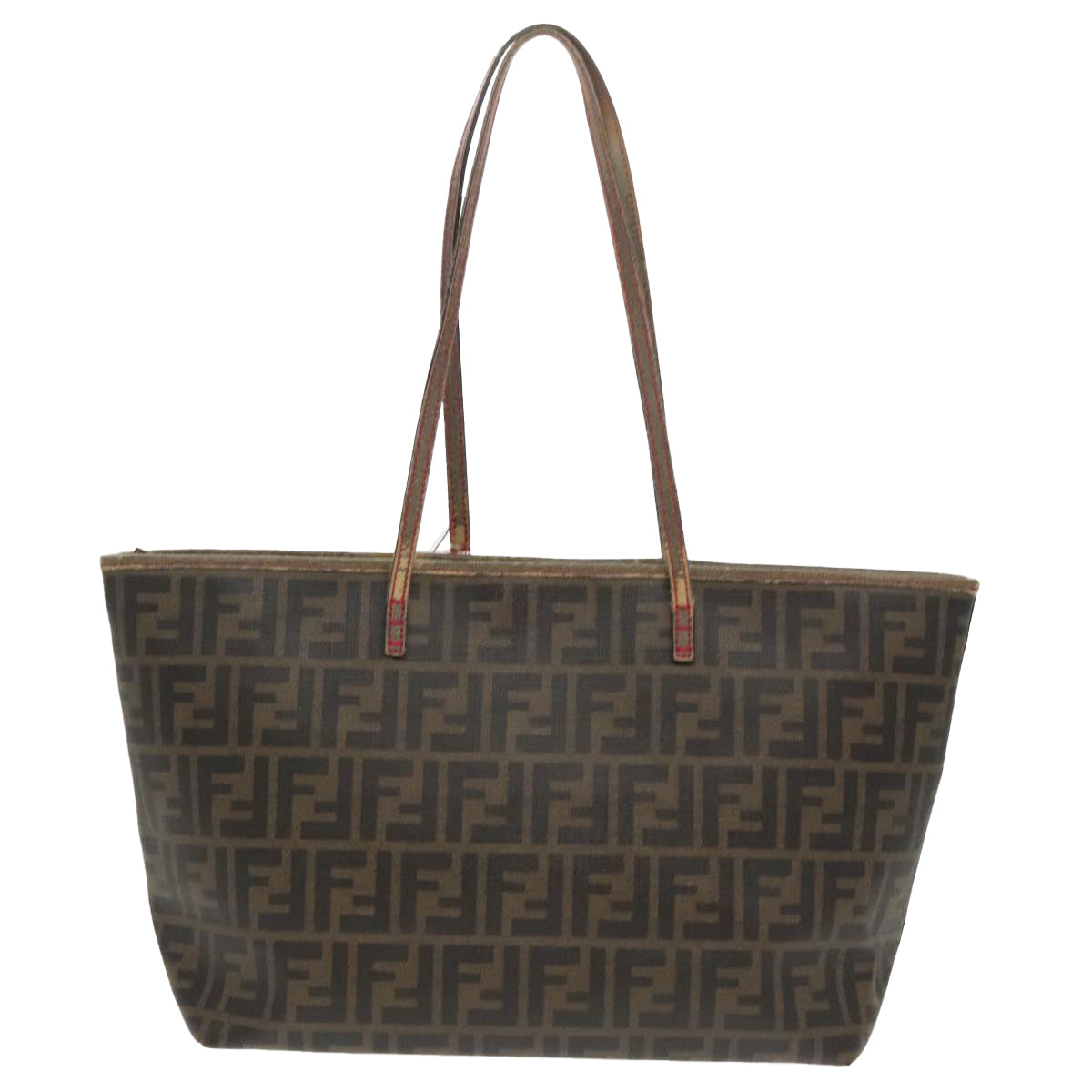 FENDI Zucca Canvas Tote Bag Brown Black Gold 97259