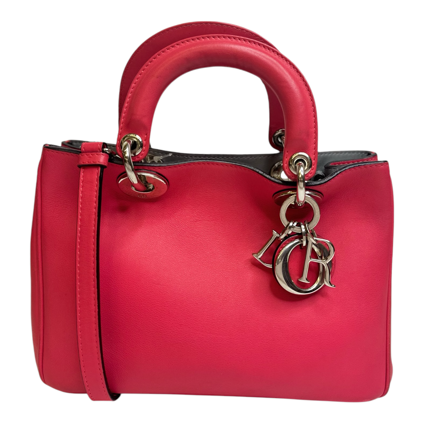 Christian Dior Fuchsia Leather Mini Diorissimo Tote