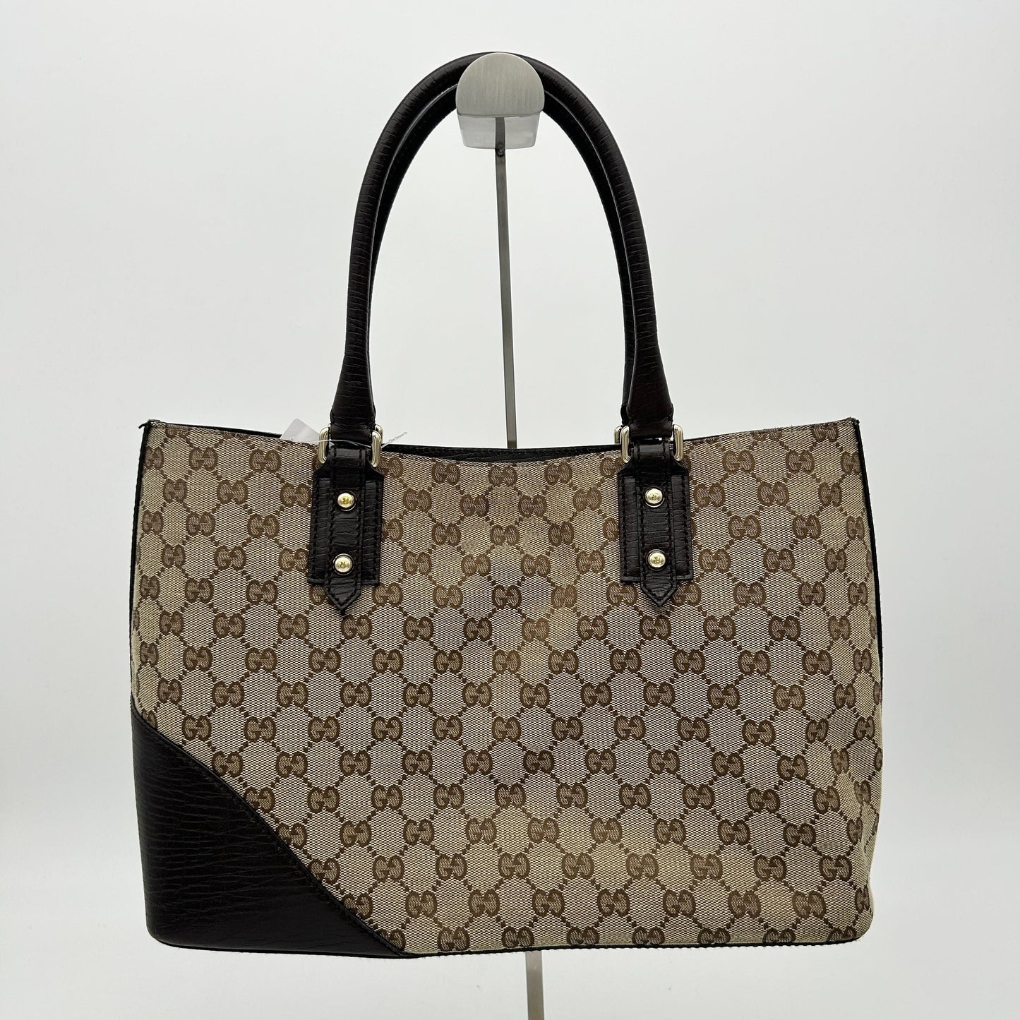 GLM-- GG Canvas Horsebit Web Tote - Brown Shoulder Bags, Handbags WD271720