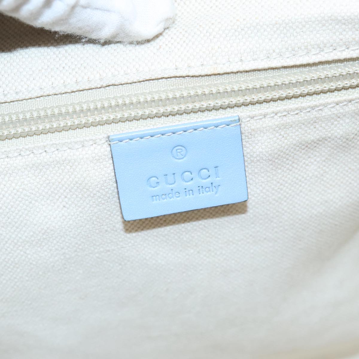 GUCCI GG Canvas Shoulder Bag Beige Silver 314529 97398