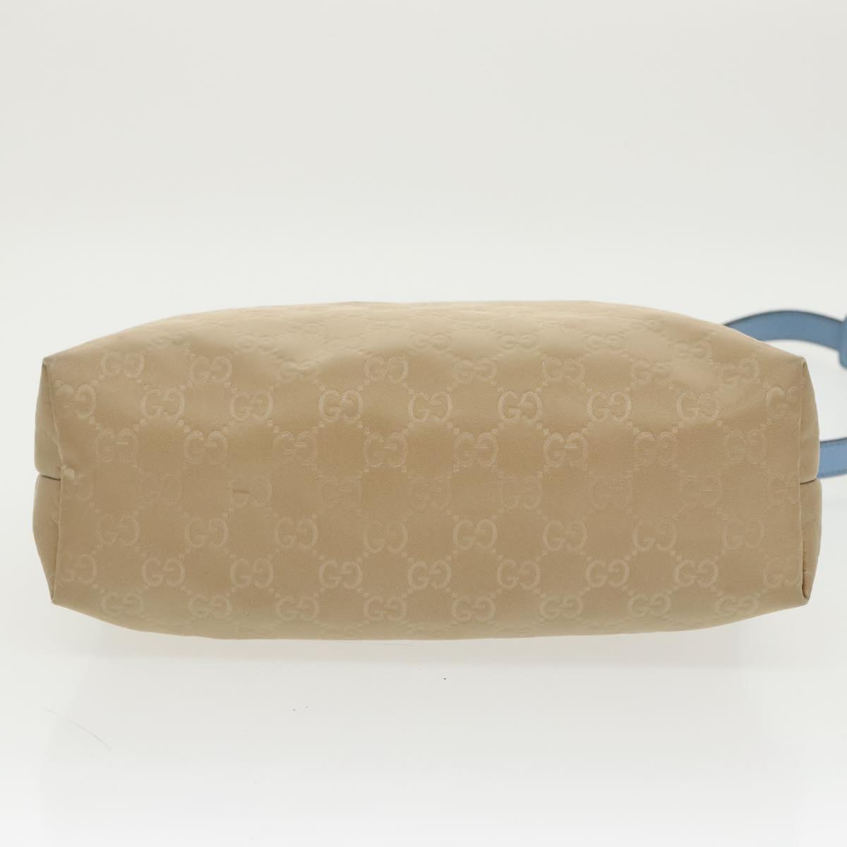 GUCCI GG Canvas Shoulder Bag Beige Silver 314529 97398