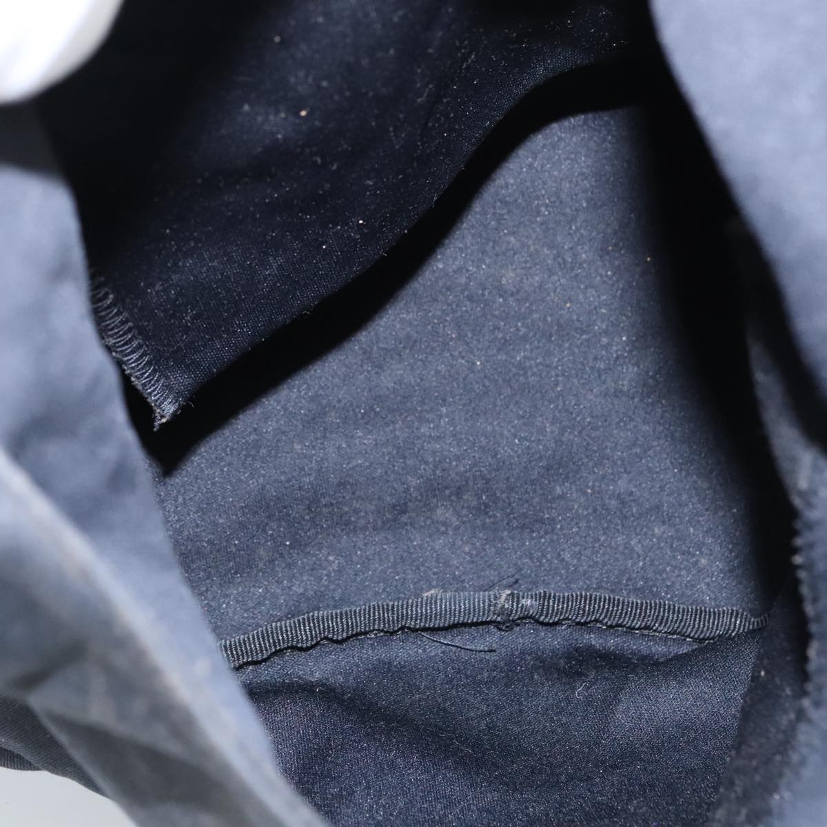 FENDI Mamma Baguette Shoulder Bag Nylon Leather Black Silver 97412