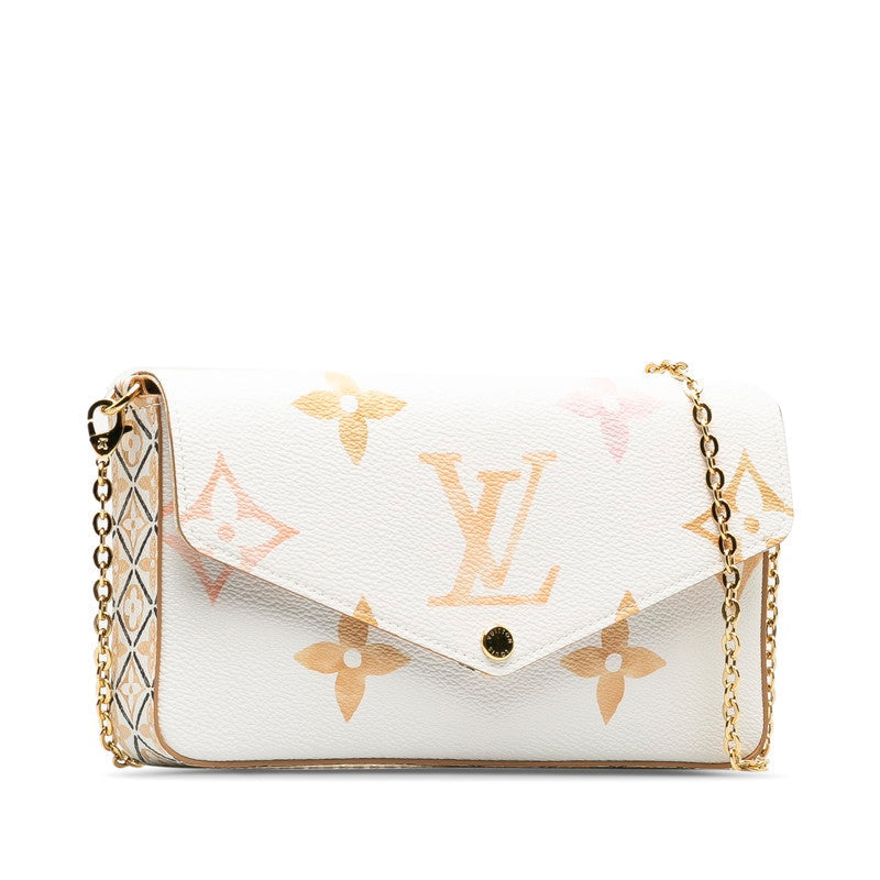 LOUIS VUITTON Louis Vuitton Monogram Linen M82520 Shoulder Bag PVC/Leather White Lady Linen