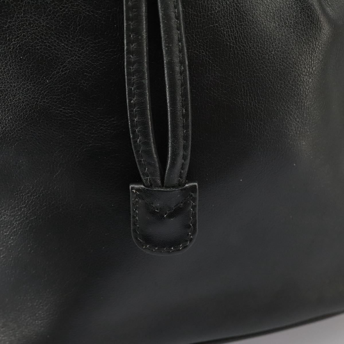 GUCCI Bamboo Hand Bag Leather 2way Black Gold 001 2855 1657 0 97521