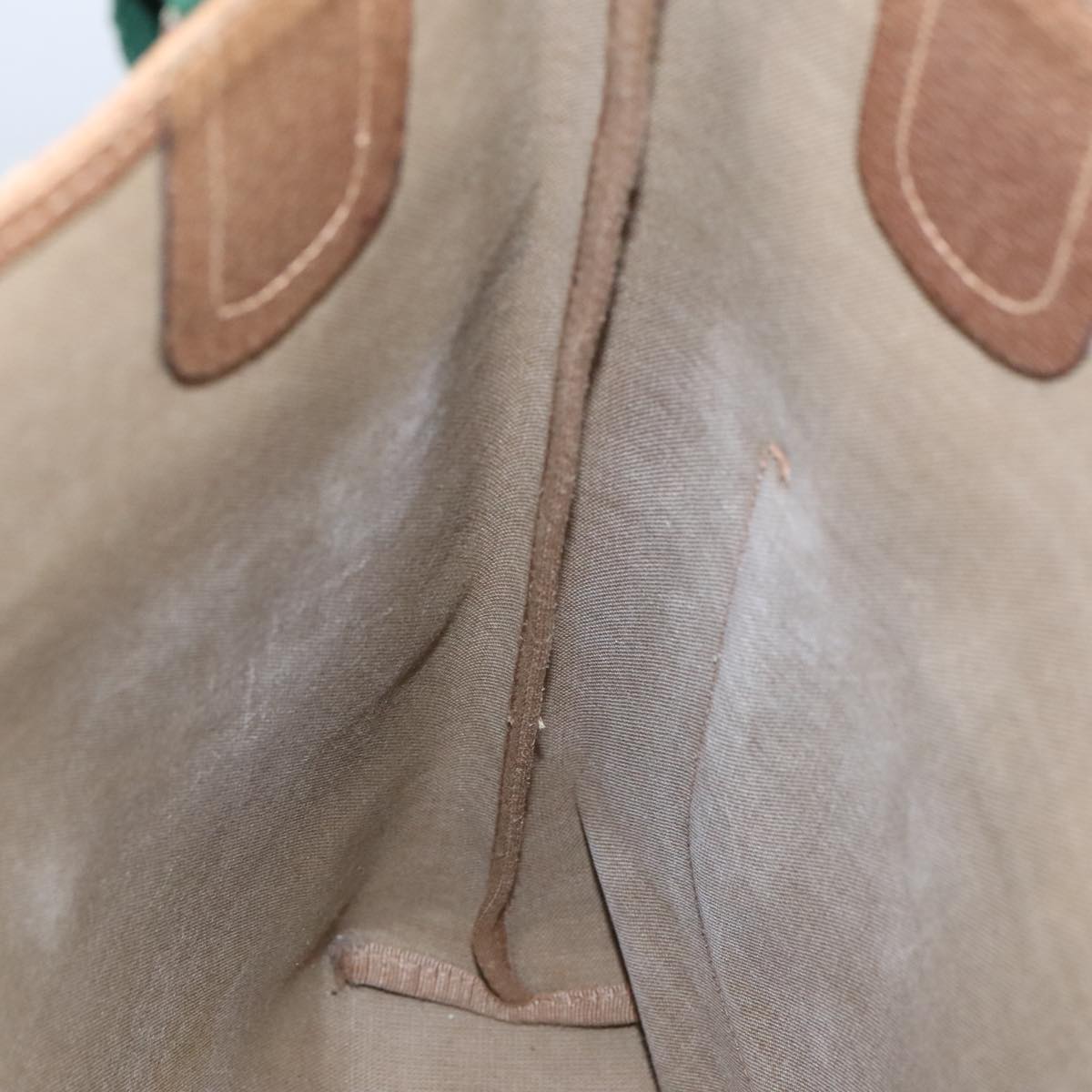 GUCCI GG Supreme Web Sherry Line Tote Bag PVC Leather Beige 89 02 003 97523