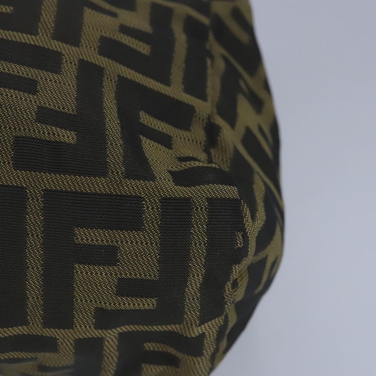 FENDI Zucca Canvas Hand Bag Brown Black 97622