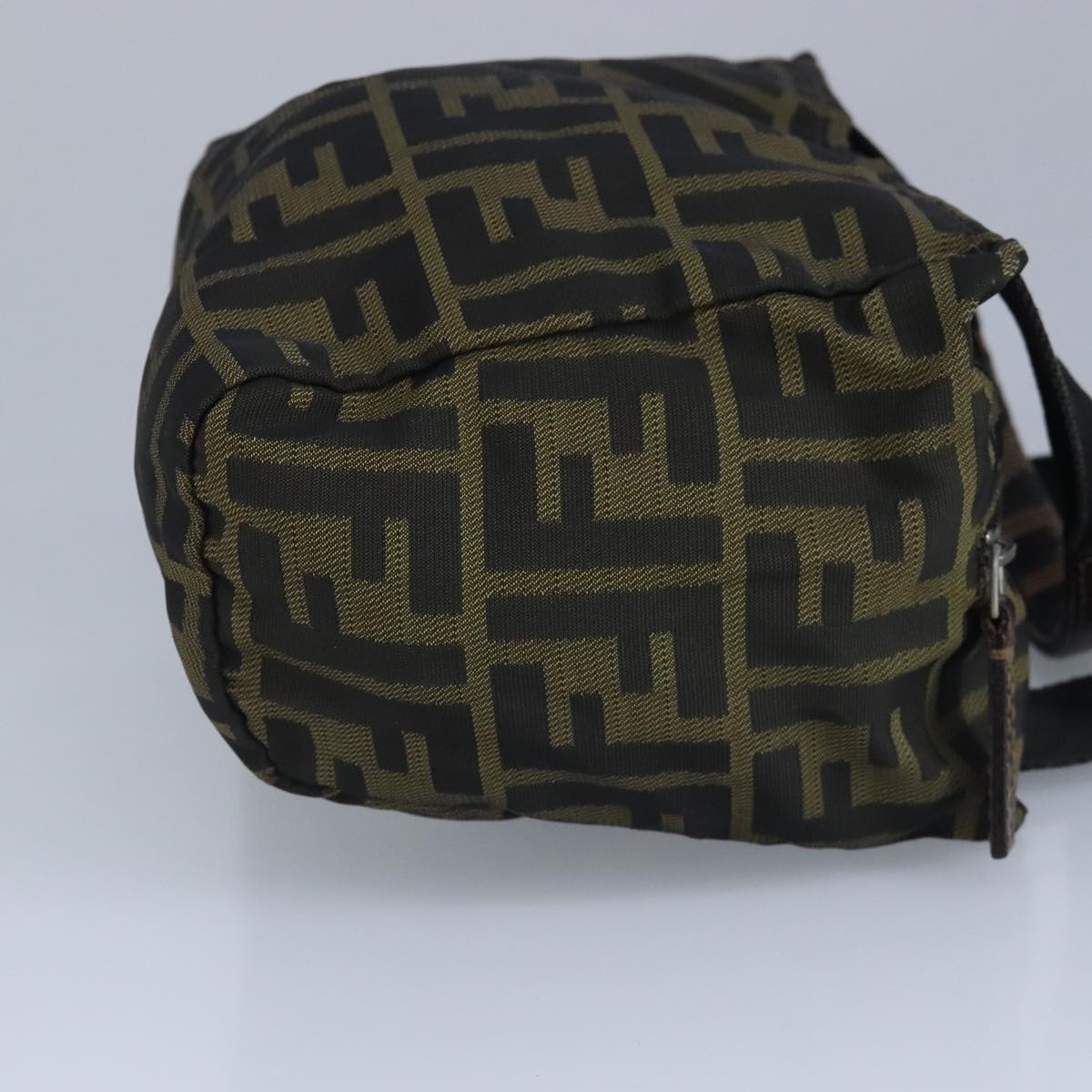 FENDI Zucca Canvas Hand Bag Brown Black 97622