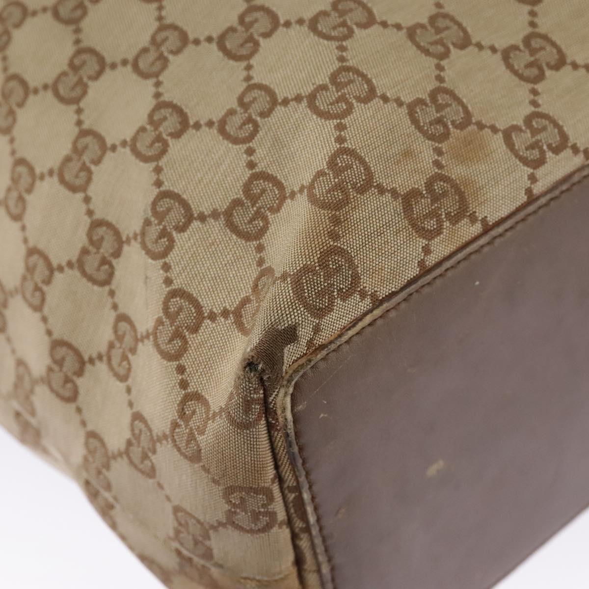 GUCCI GG Canvas Tote Bag Beige Gold 002 1098 3444 97723