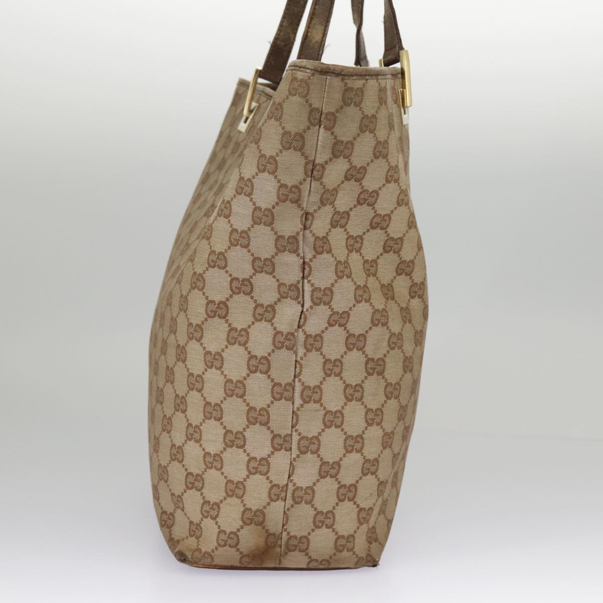 GUCCI GG Canvas Tote Bag Beige Gold 002 1098 3444 97723