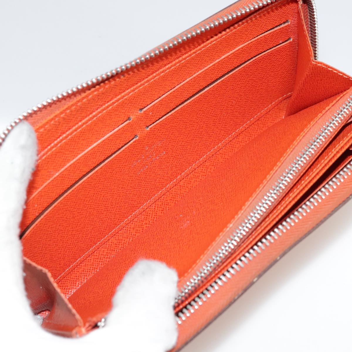LOUIS VUITTON Epi Zippy Wallet Long Wallet Orange Pimon M60310 LV 97797