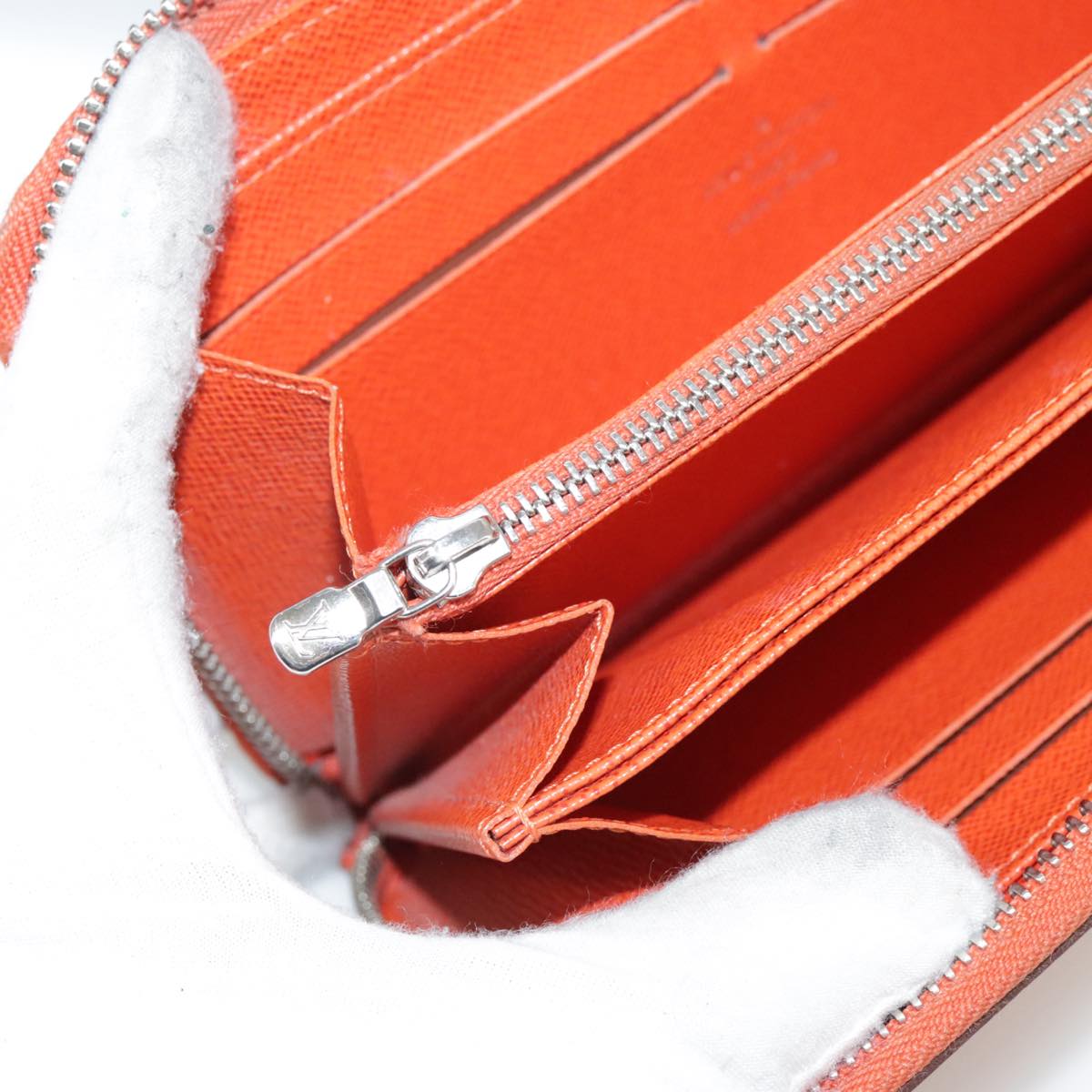 LOUIS VUITTON Epi Zippy Wallet Long Wallet Orange Pimon M60310 LV 97797