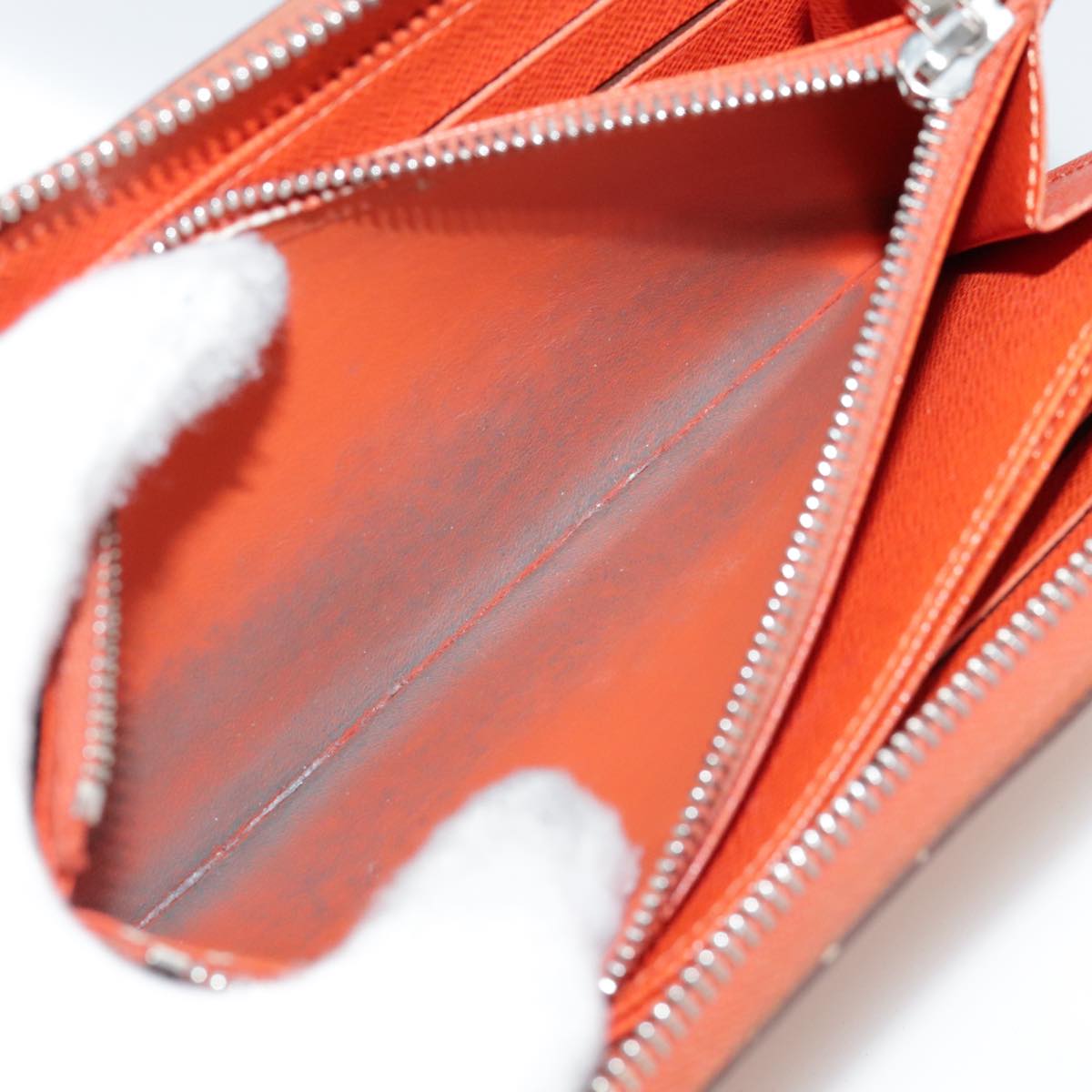 LOUIS VUITTON Epi Zippy Wallet Long Wallet Orange Pimon M60310 LV 97797
