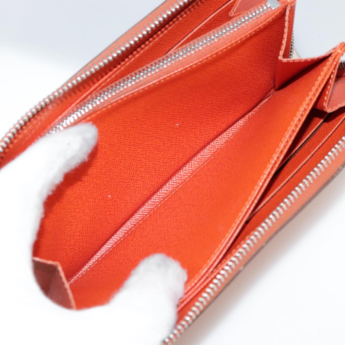 LOUIS VUITTON Epi Zippy Wallet Long Wallet Orange Pimon M60310 LV 97797