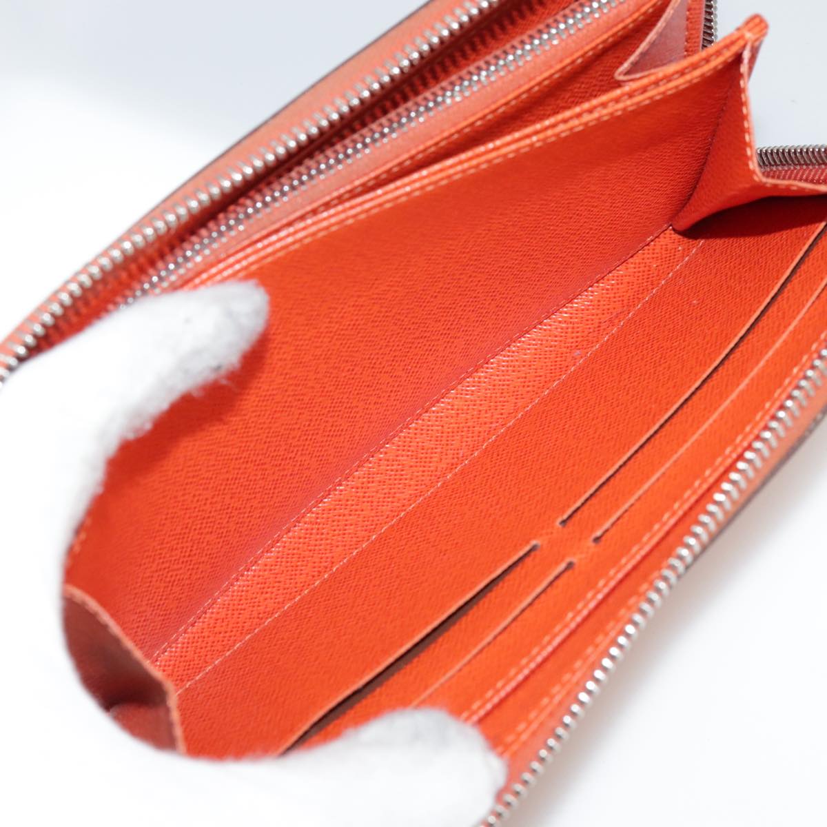 LOUIS VUITTON Epi Zippy Wallet Long Wallet Orange Pimon M60310 LV 97797