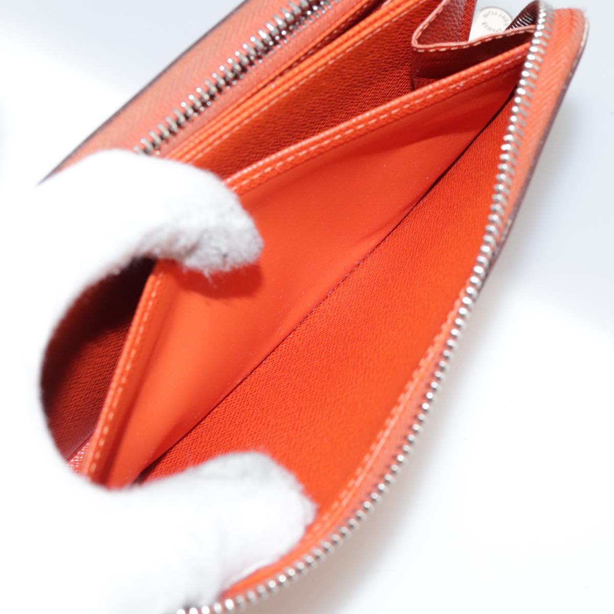LOUIS VUITTON Epi Zippy Wallet Long Wallet Orange Pimon M60310 LV 97797