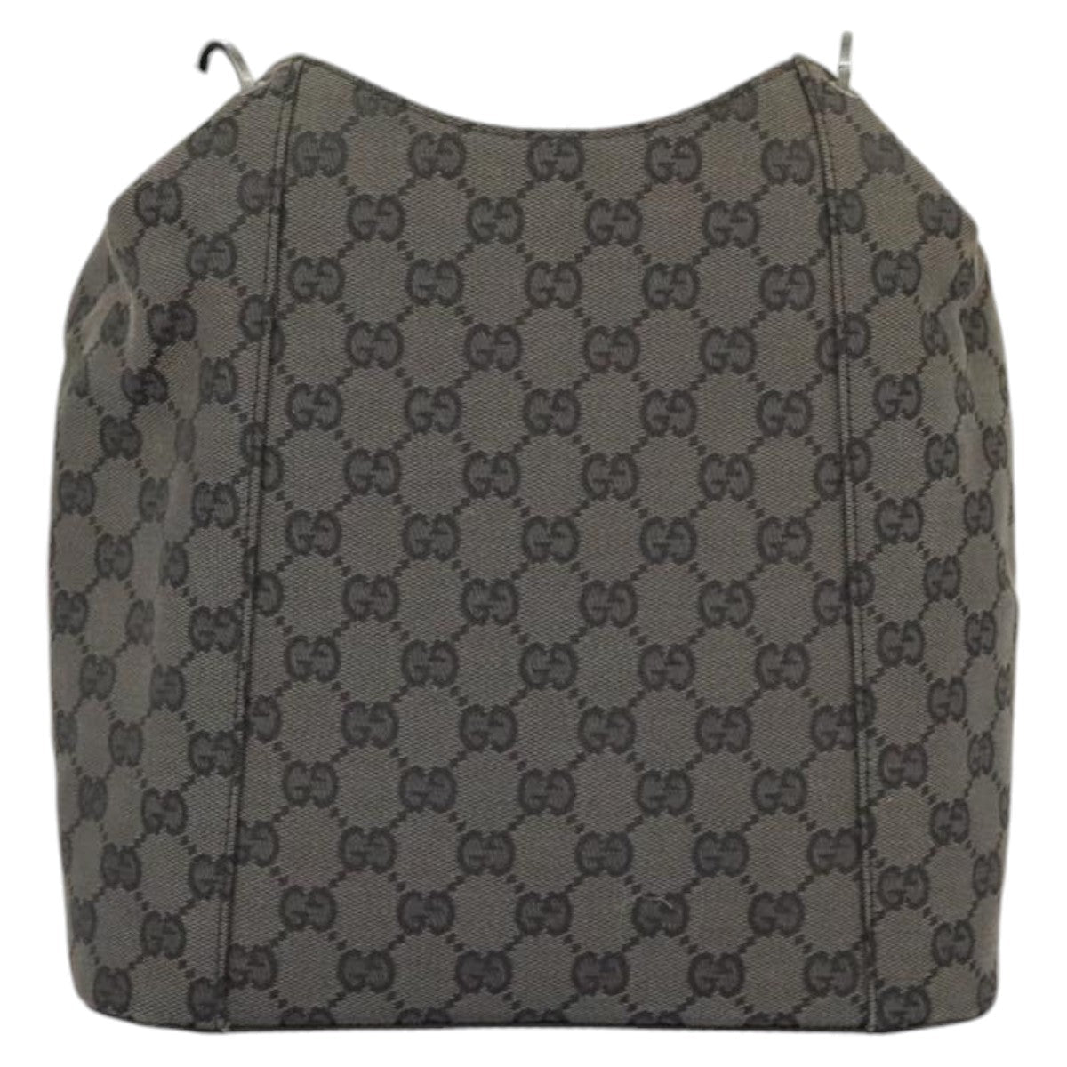 GUCCI GG Canvas Shoulder Bag Black Silver 001 3750 97812