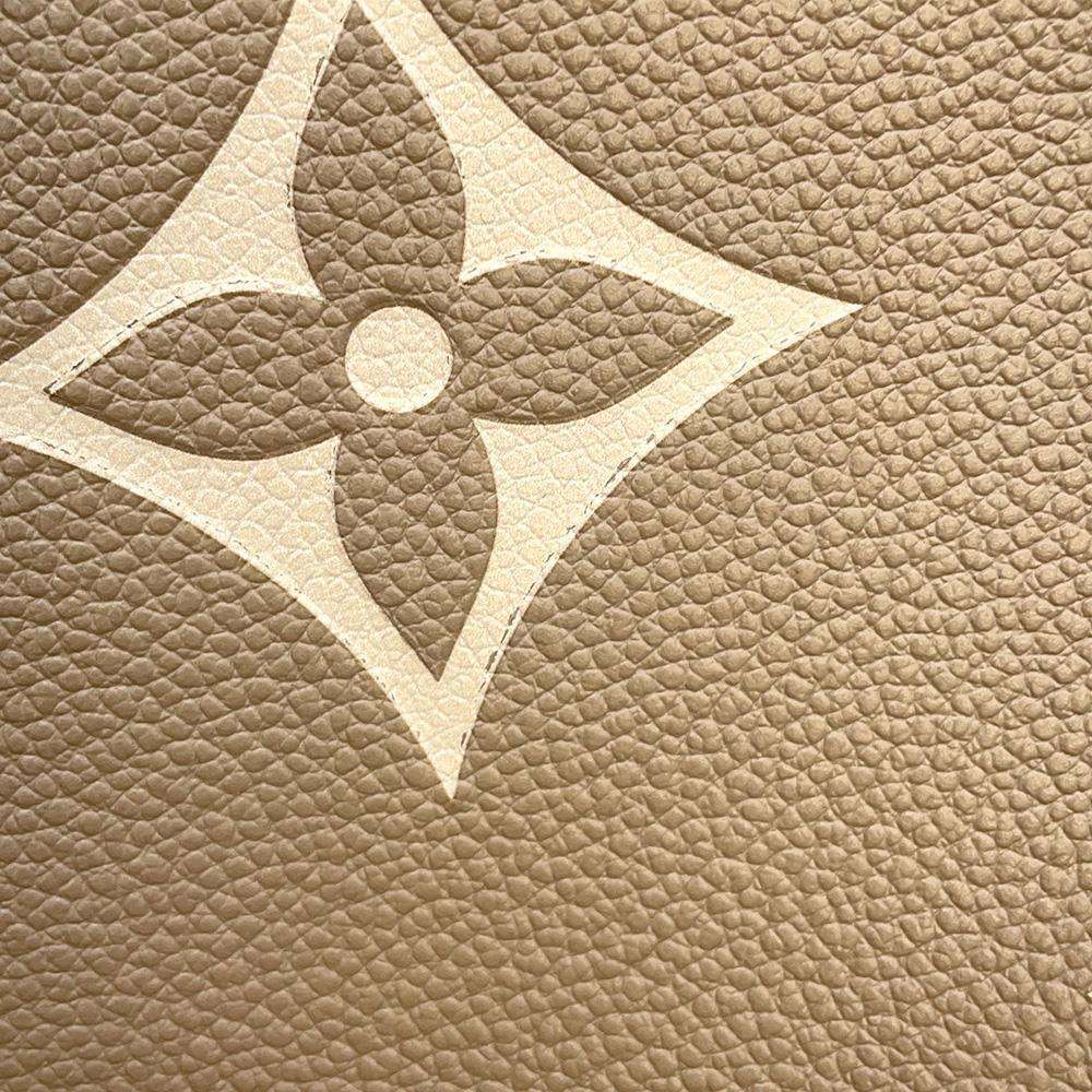 LOUIS VUITTON Onthego Tourterelle/Claim M45494 Monogram Empreinte Leather Size MM