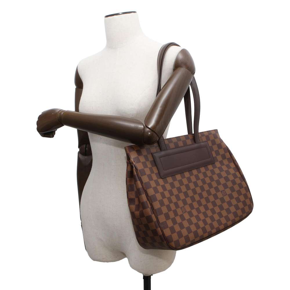 LOUIS VUITTON Parioli Red N51123 Damier Ebene Canvas Size PM