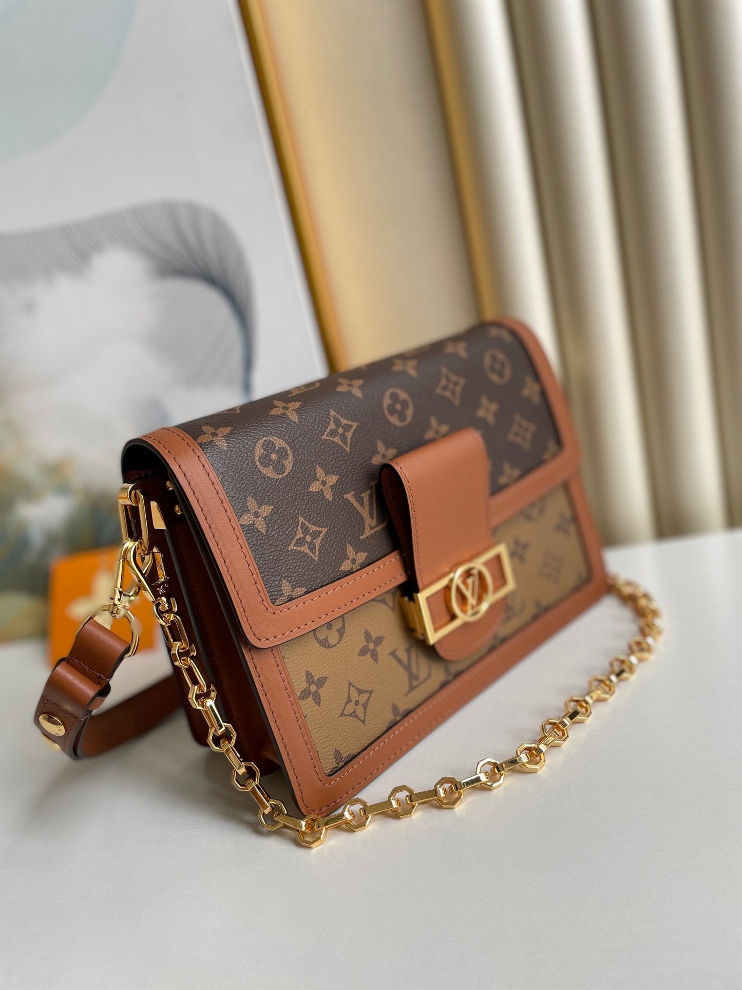 LV Dauphine MM Monogram And Monogram Reverse Canvas By Nicolas GhesquiÃƒÂ¨re For The Cruise Collection,  Shoulder Bags 25cm LV M45958