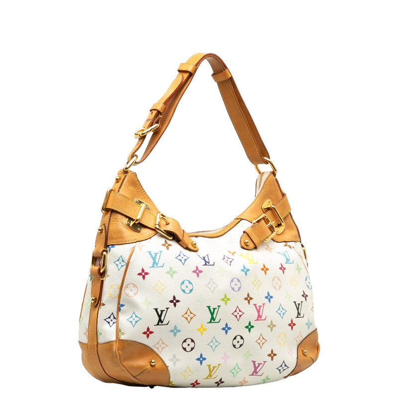 Louis Vuitton Monogram Multicolor M40195 Shoulder Bag PVC/Leather Bronze White Ladies Bike