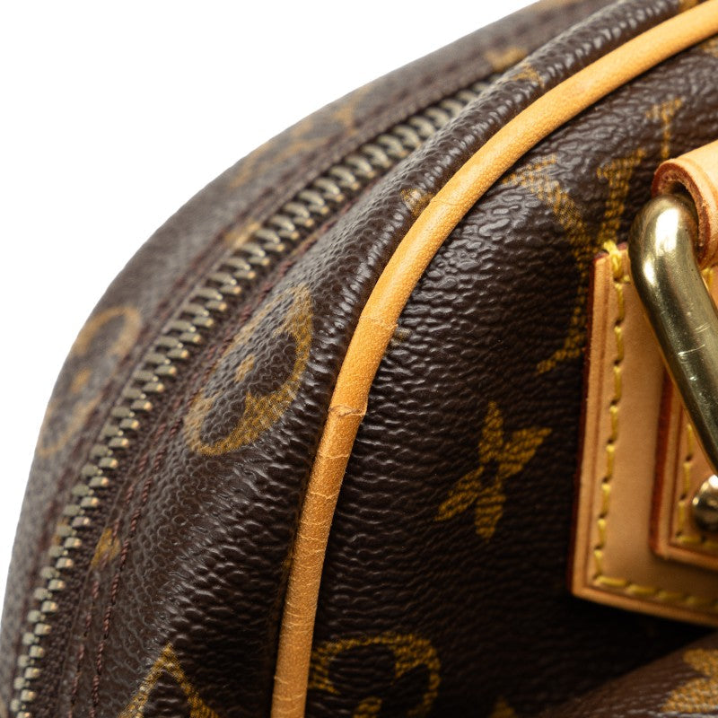 Louis Vuitton Monogram Manhattan PM Handbag M40026 Brown PVC Leather  Louis Vuitton