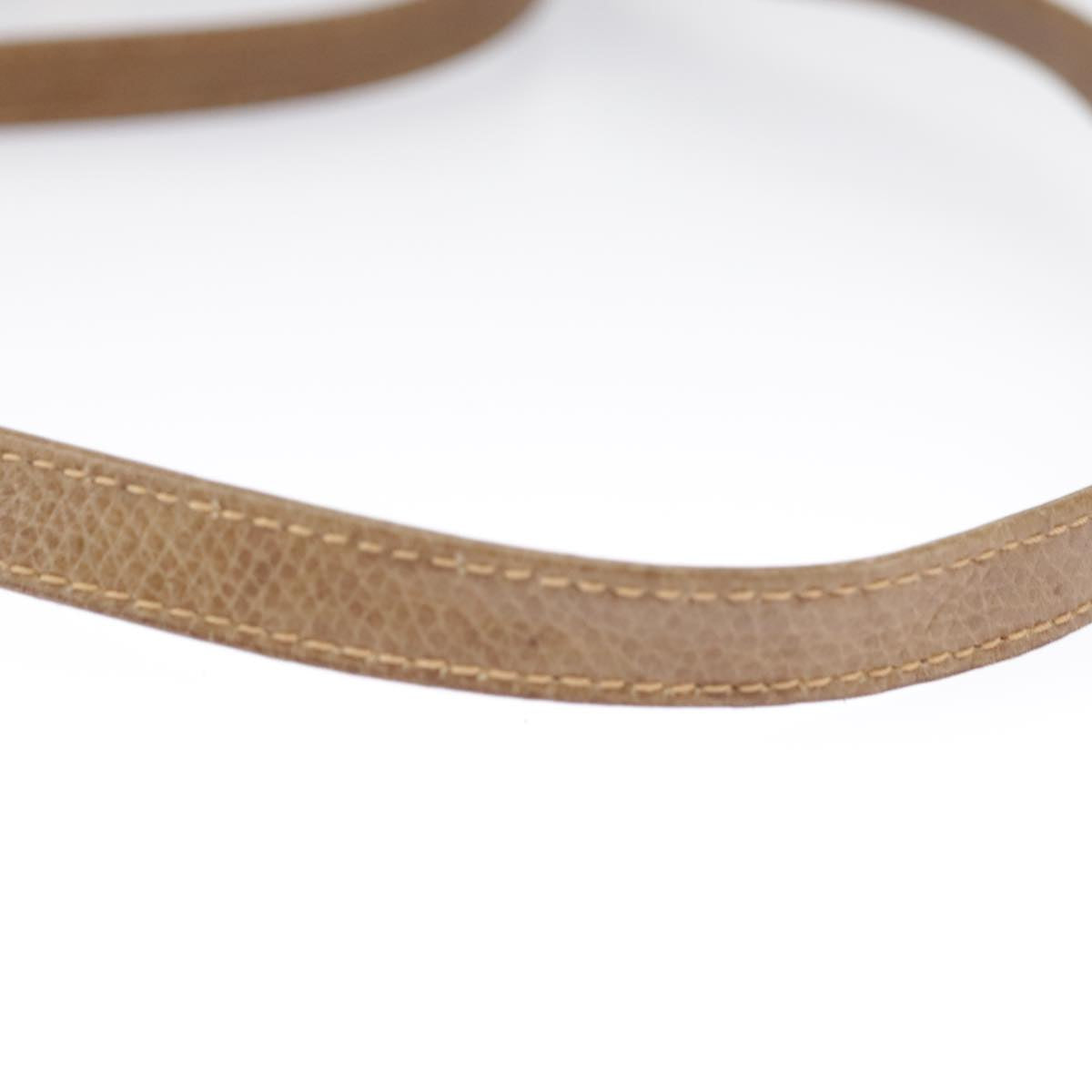 GUCCI Shoulder Bag Suede Leather Brown Gold 98075