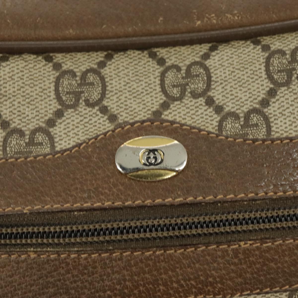 GUCCI GG Supreme Web Sherry Line Shoulder Bag PVC Beige 98 02 004 98076