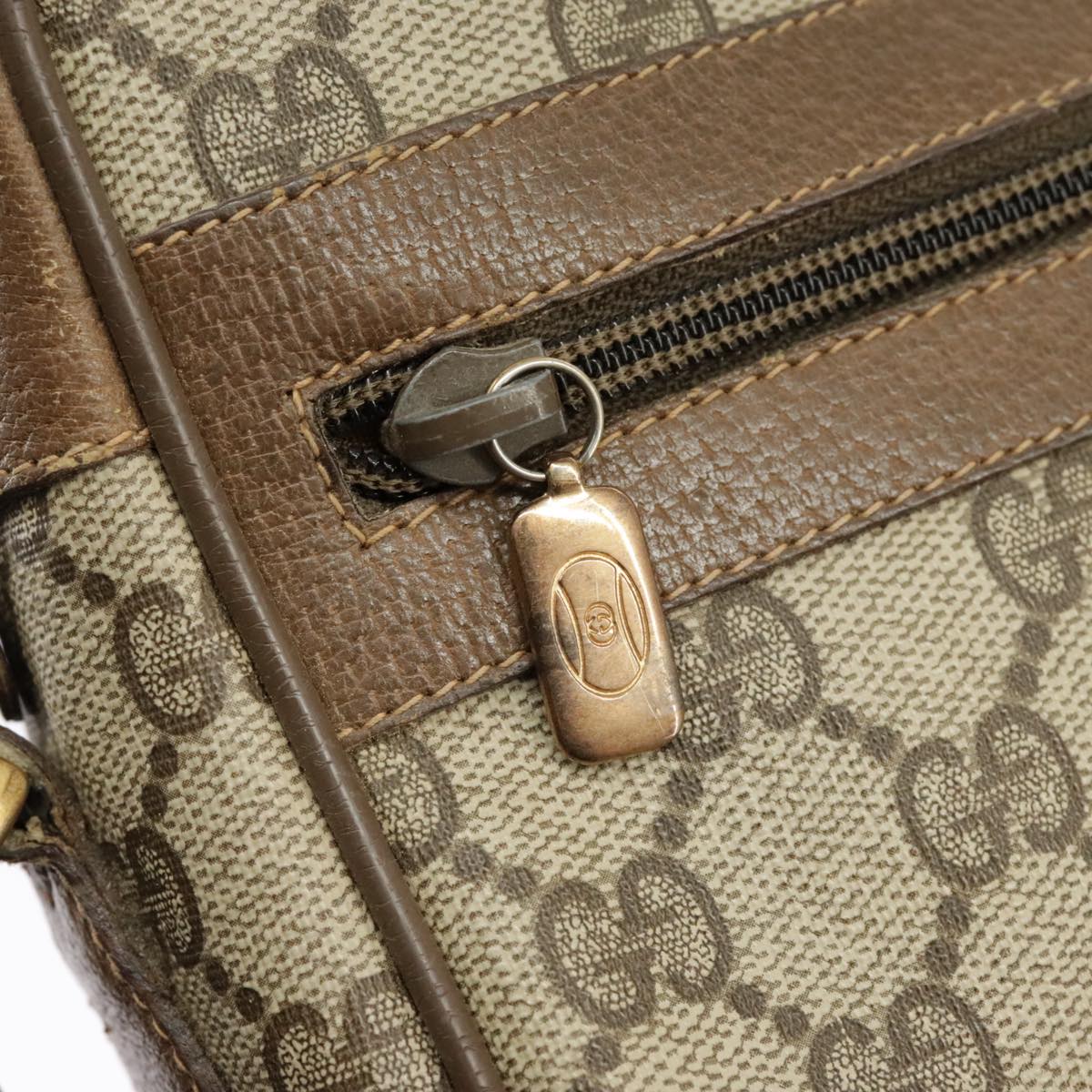 GUCCI GG Supreme Web Sherry Line Shoulder Bag PVC Beige 98 02 004 98076