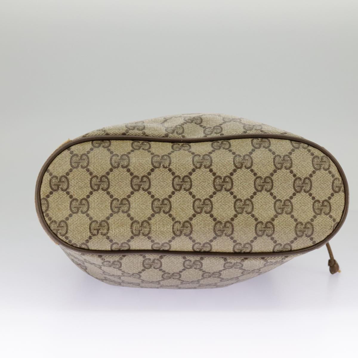 GUCCI GG Supreme Web Sherry Line Shoulder Bag PVC Beige 41 02 034 98088
