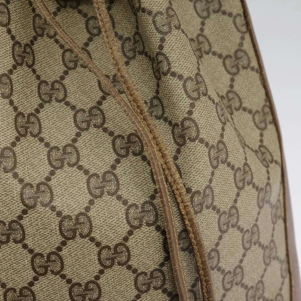 GUCCI GG Supreme Web Sherry Line Shoulder Bag PVC Beige 41 02 034 98088