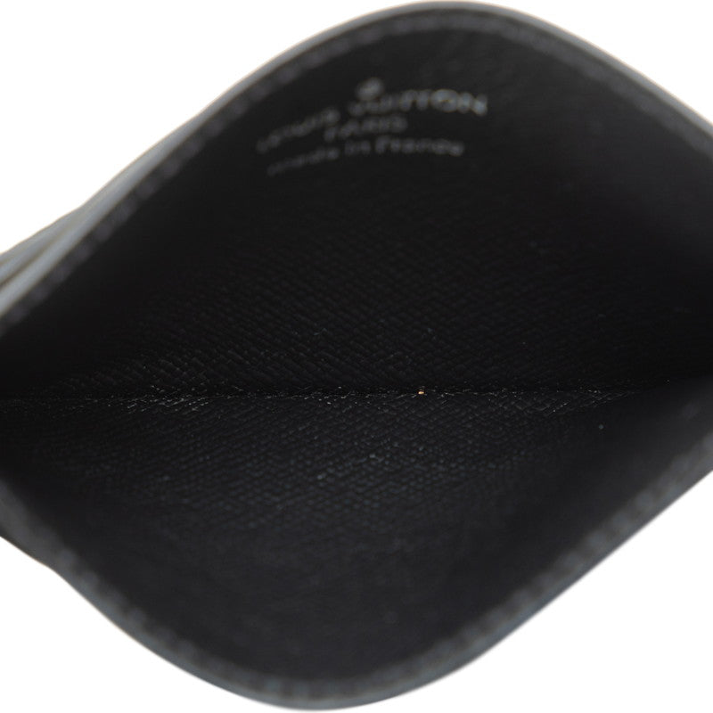 Louis Vuitton Monogram Eclipse Porte Jaeger Le Coultre Double Card Case M62170 Black PVC Leather Men LOUIS VUITTON