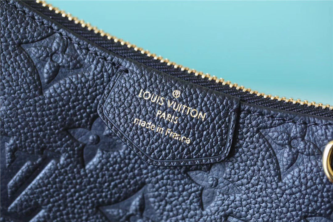 LV Easy Pouch On Strap Monogram Empreinte Black For Women, WomenÃ¢â‚¬â„¢s Handbags, Shoulder Bags And Crossbody Bags 7.5in/19cm LV M80349